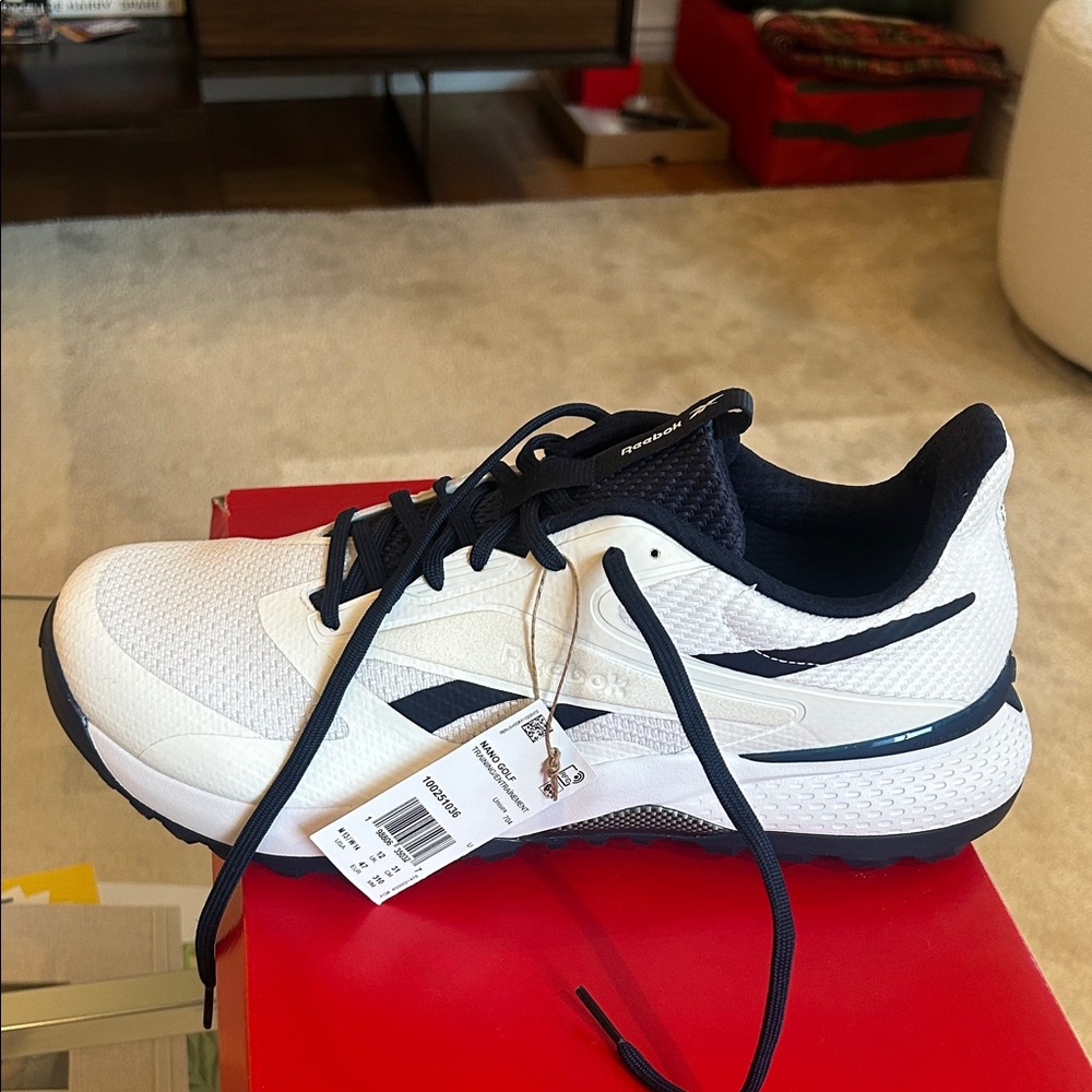 Reebok White and Black Athletic Shoes